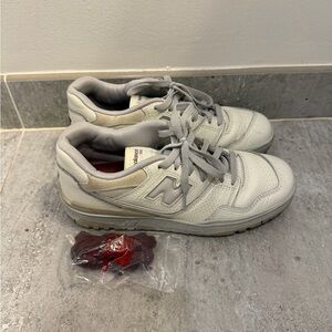 New Balance 550 white/ Light Gray Sneakers